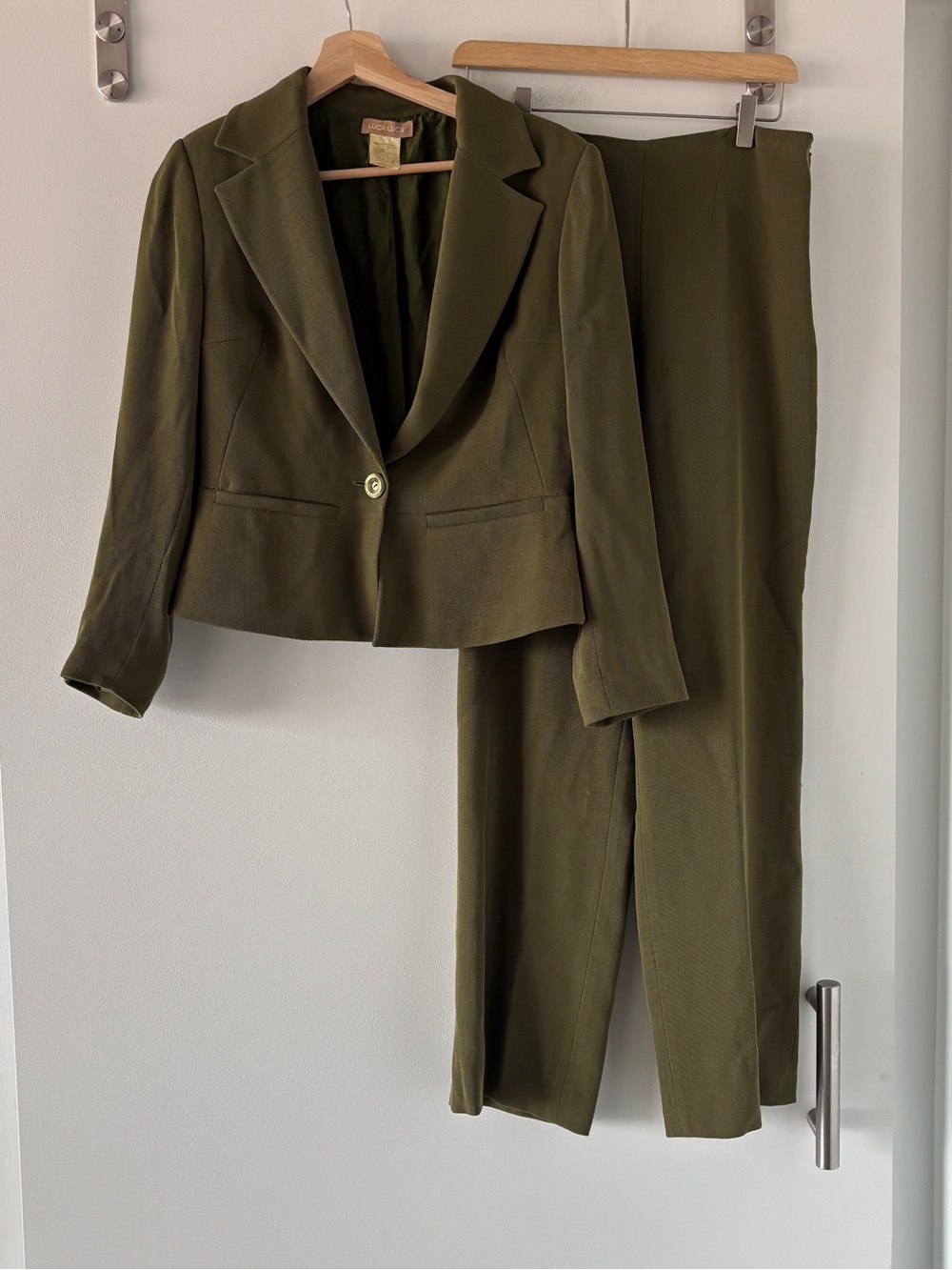 Vintage Luca Luca Wool Silk Matching Blazer Suit Set